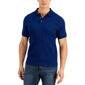 Alfani Mens Textured Short Sleeve Polo Size Large